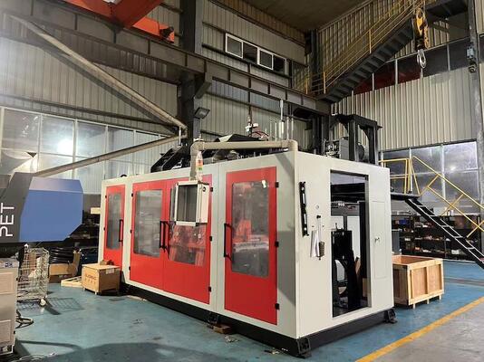 PLC Touch Screen Extrusion Blow Molding Machine MP100FD 80mm Screw Multi Die Head HDPE PP Bottle