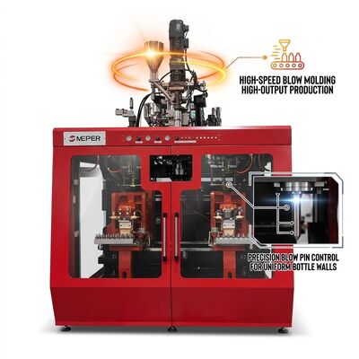 Cosmetic Lotion 500ml PE Extrusion Blow Molding Machine 80FDE-4S
