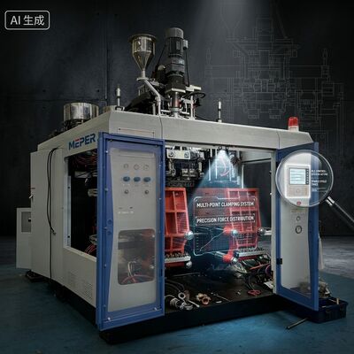 1-4 Head 150KN Clamping Plastic Bottle Moulding Machine for PE PP Containers